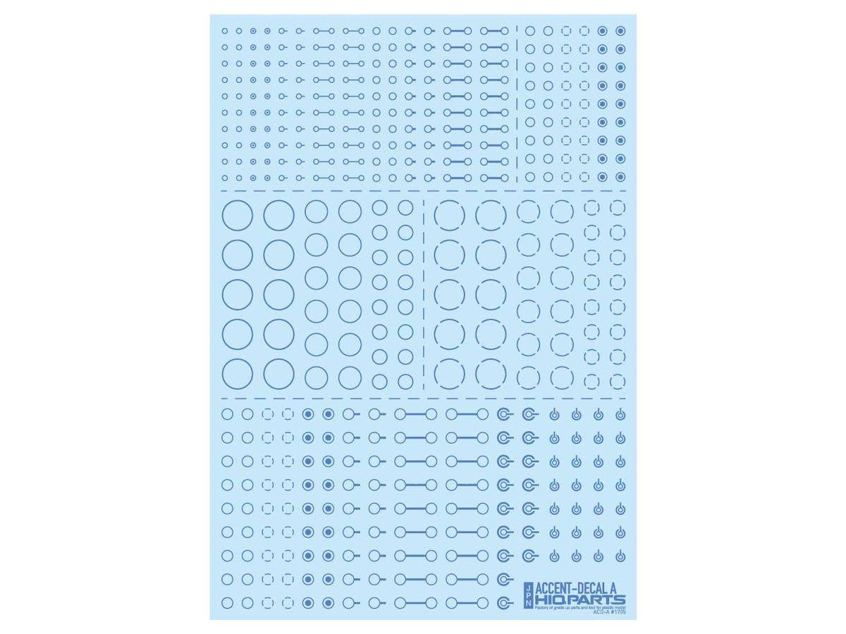 HiQ Parts Accent Decal A Blue (1pc) | 4573211374902