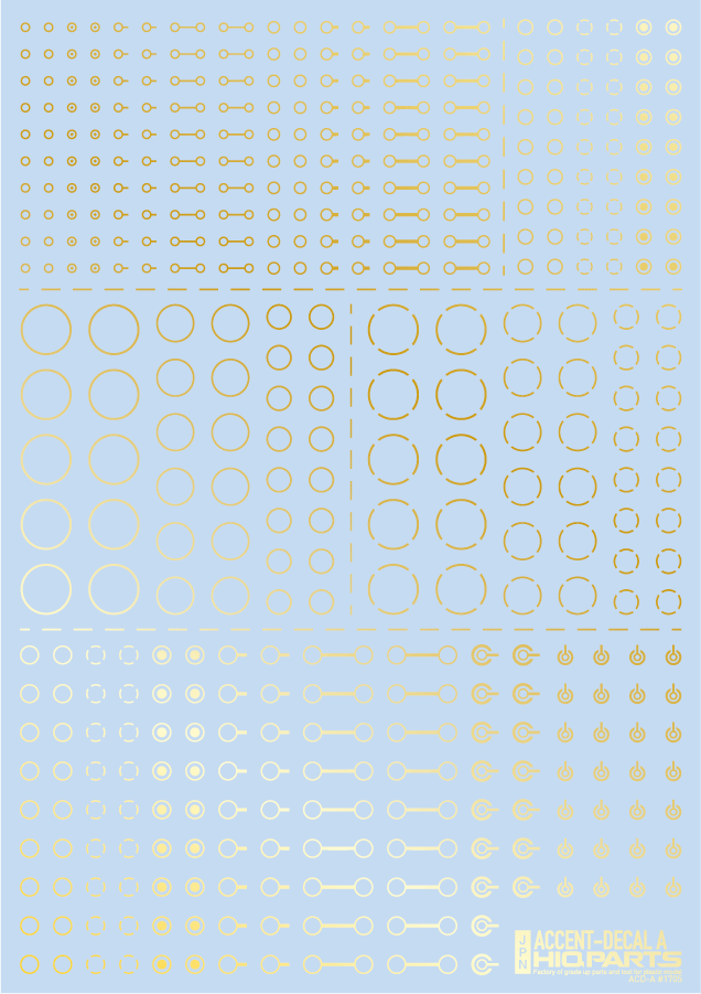 HiQ Parts Accents Decal A Gold (1pc) | 4573211372823
