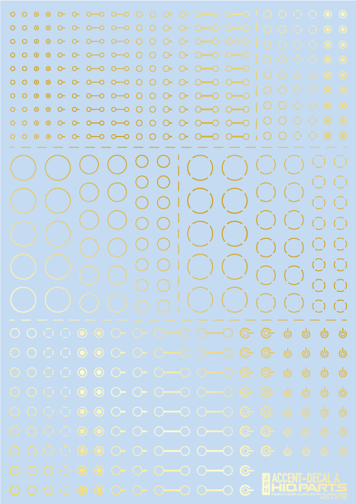HiQ Parts Accents Decal A Foil Gold (1pc) | 4573211373189
