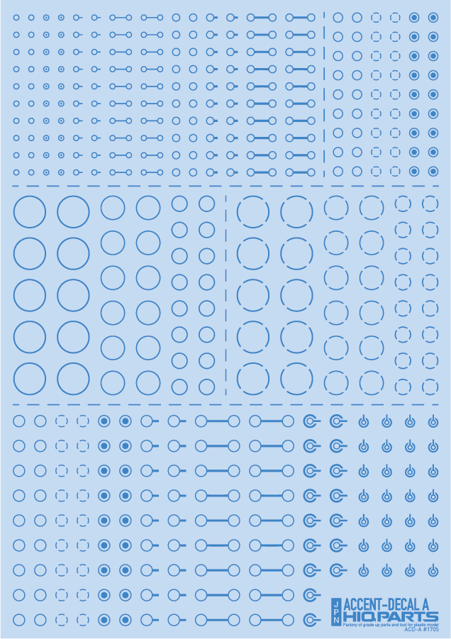 HiQ Parts Accents Decal A Indigo Blue (1pc) | 4573211372854