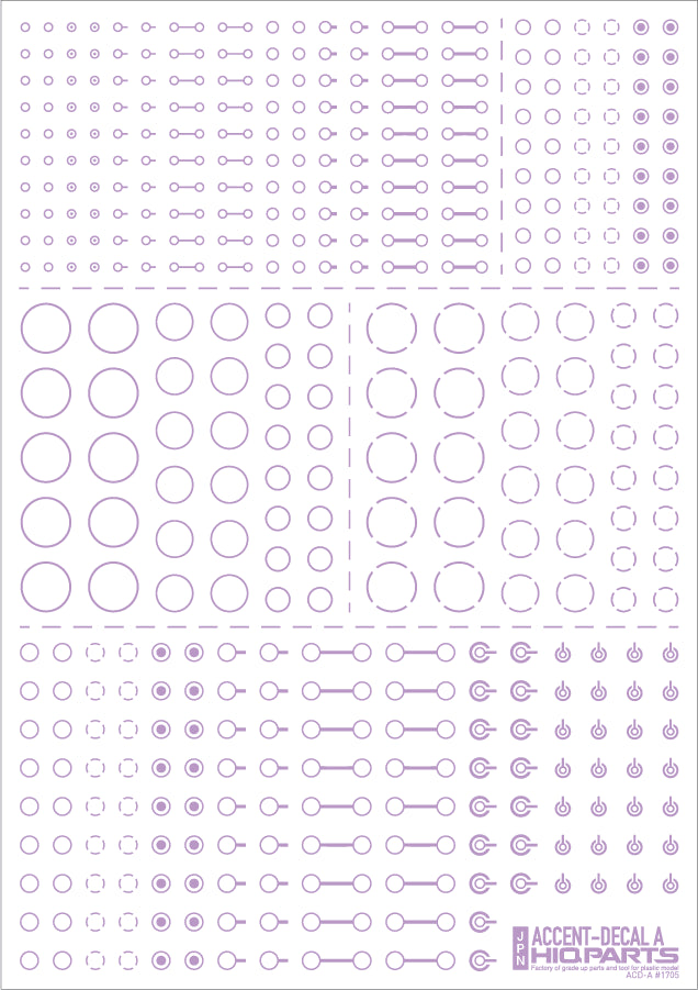 HiQ Parts Accent Decal A Light Purple (1pc) | 4573211372847