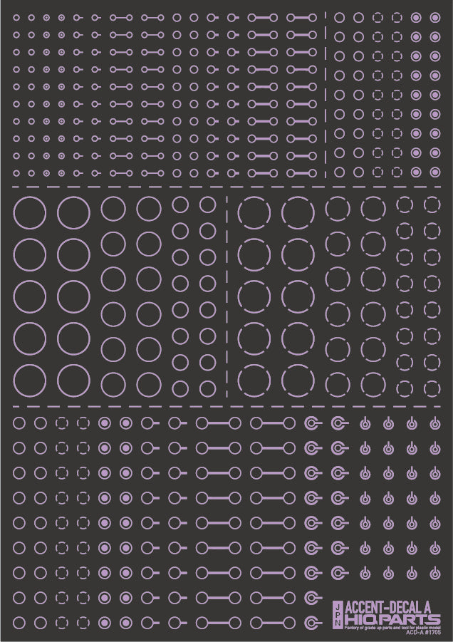 HiQ Parts Accent Decal A Light Purple (1pc) | 4573211372847