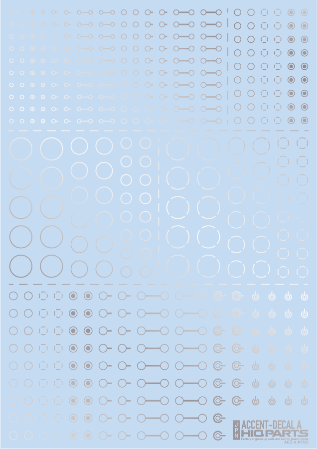 HiQ Parts Accent Decal A Silver (1pc) | 4573211372830