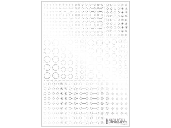 HiQ Parts Accent Decal A Silver (1pc) | 4573211372830