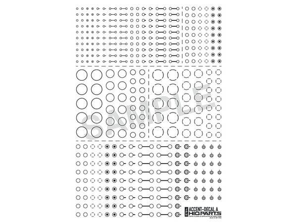 HiQ Parts Accents Decal A Dark Gray (1pc) | 4573211372809