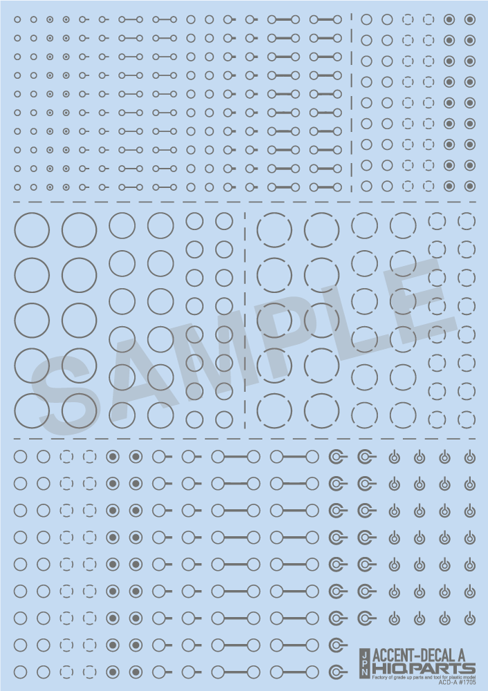 HiQ Parts Accent Decal A Gray (1pc) | 4573211372793