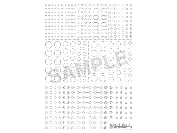 HiQ Parts Accent Decal A Light Gray (1pc) | 4573211372786