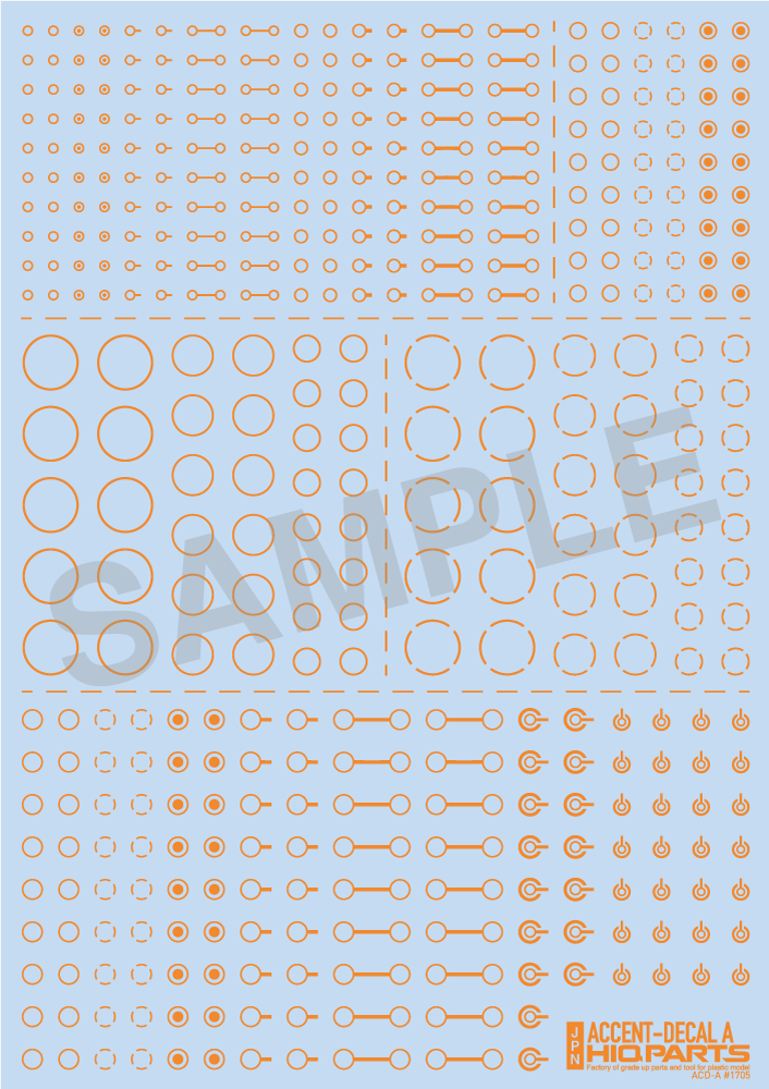 HiQ Parts Accent Decal A Orange (1pc) | 4573211372779
