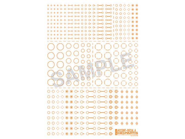 HiQ Parts Accent Decal A Orange (1pc) | 4573211372779