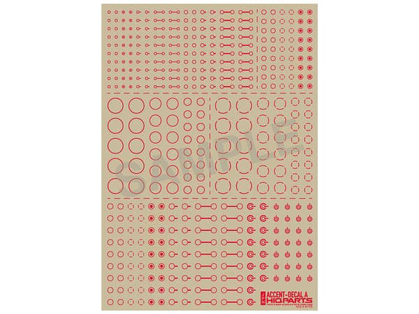 HiQ Parts Accents Decal A Red (1pc) | 4573211372762