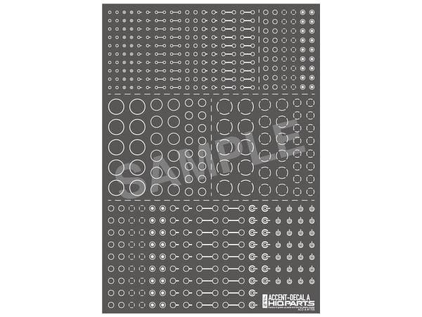 HiQ Parts Accent Decal A White (1pc) | 4573211372755