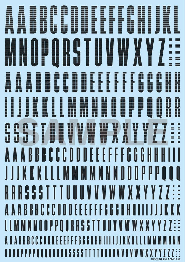 HiQ Parts CND Decal Alphabet Dark Gray (1pc) | 4573211372007