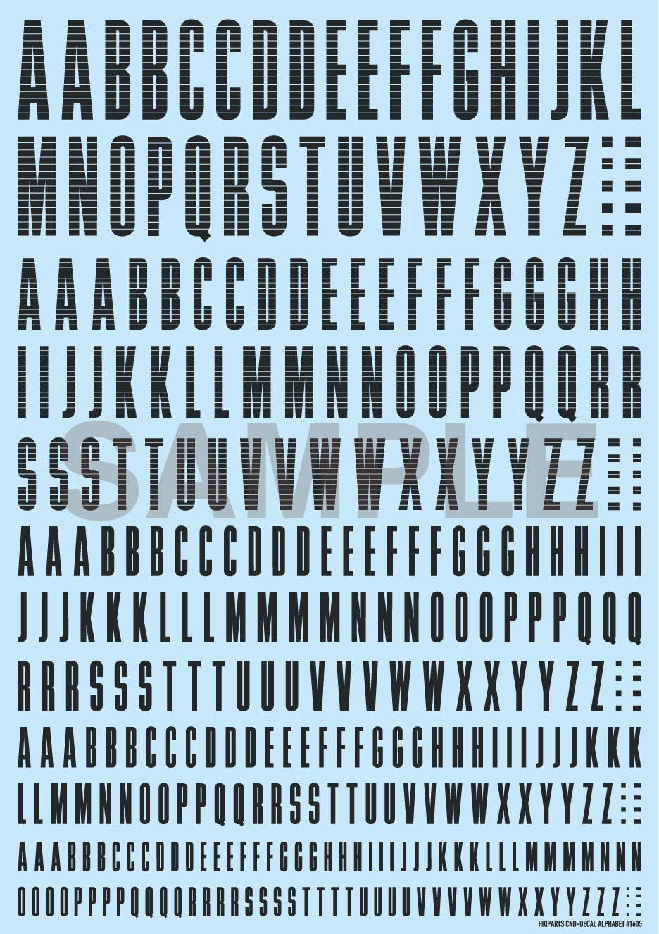 HiQ Parts CND Decal Alphabet Dark Gray (1pc) | 4573211372007