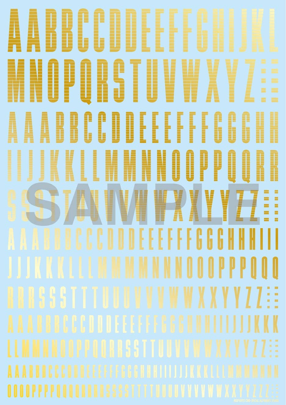 HiQ Parts CND Decal Alphabet Gold (1pc) | 4573211372014