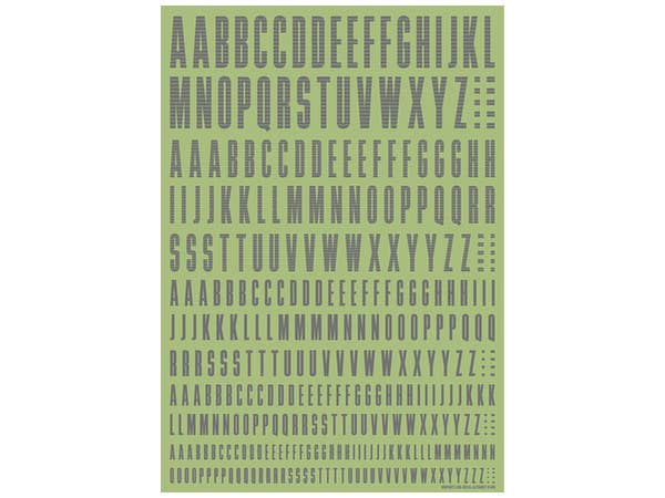 HiQ Parts CND Decal Alphabet Gray (1pc) | 4573211371840