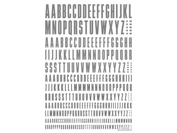 HiQ Parts CND Decal Alphabet Gray (1pc) | 4573211371840