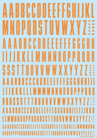 HiQ Parts CND Decal Alphabet Orange (1pc) | 4573211371857