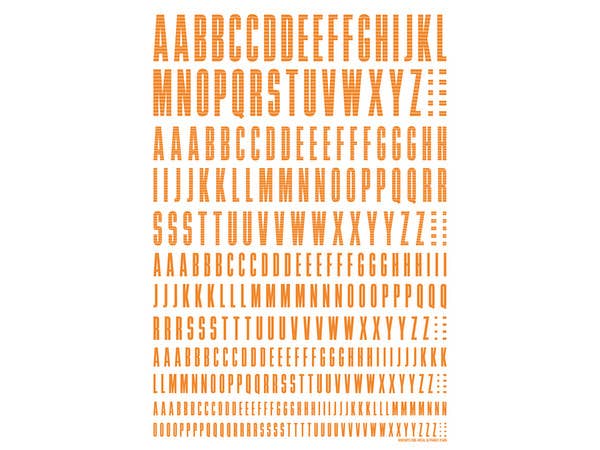 HiQ Parts CND Decal Alphabet Orange (1pc) | 4573211371857