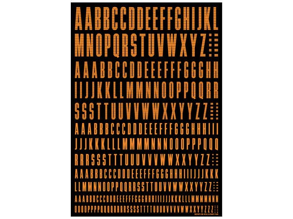HiQ Parts CND Decal Alphabet Orange (1pc) | 4573211371857
