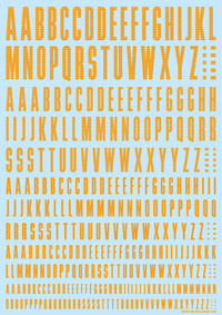 HiQ Parts CND Decal Alphabet Yeellowish Orange (1pc) | 4573211371864