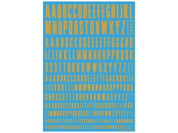 HiQ Parts CND Decal Alphabet Yeellowish Orange (1pc) | 4573211371864