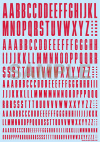 HiQ Parts CND Decal Alphabet Red (1pc) | 4573211371994