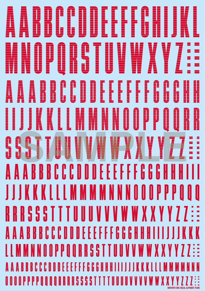HiQ Parts CND Decal Alphabet Red (1pc) | 4573211371994