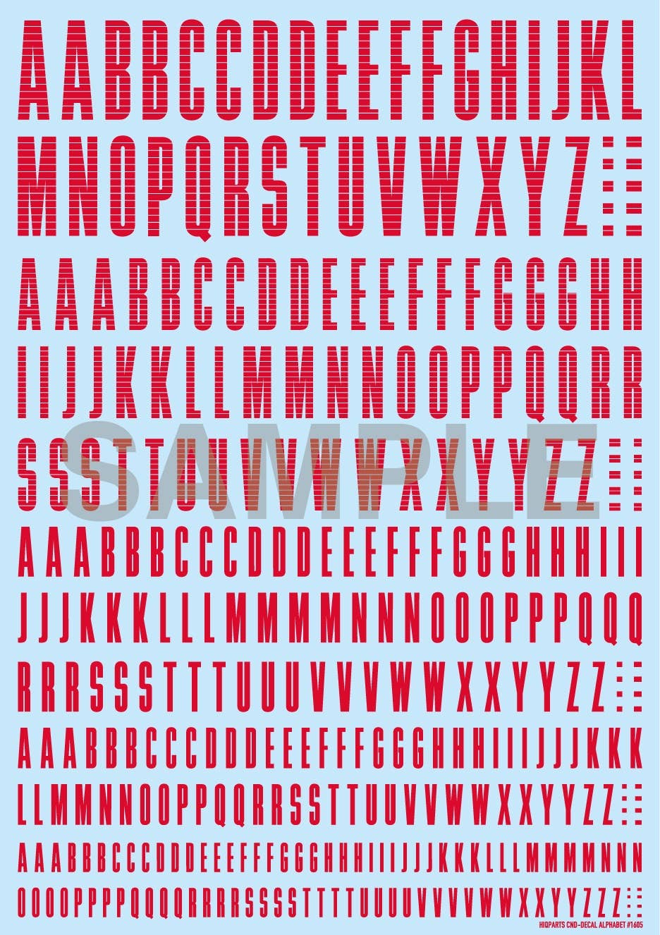 HiQ Parts CND Decal Alphabet Red (1pc) | 4573211371994