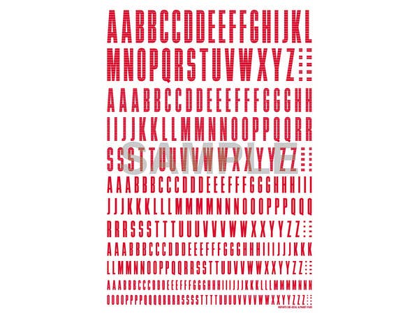HiQ Parts CND Decal Alphabet Red (1pc) | 4573211371994