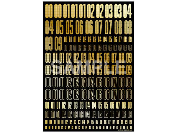 HiQ Parts CND Decal Number Gold (1pc) | 4573211371987