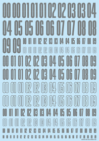 HiQ Parts CND Decal Number Gray (1pc) | 4573211371802