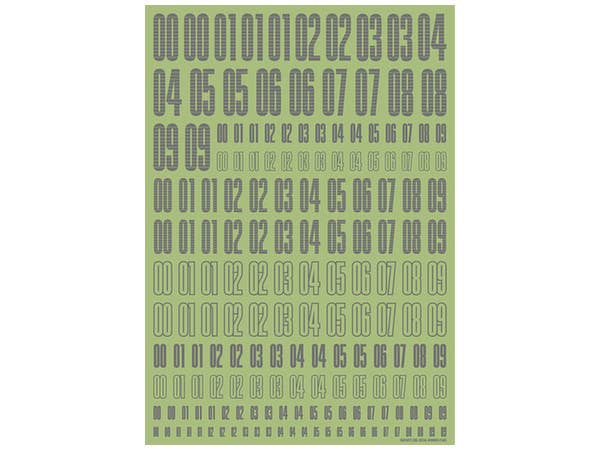 HiQ Parts CND Decal Number Gray (1pc) | 4573211371802