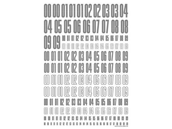 HiQ Parts CND Decal Number Gray (1pc) | 4573211371802