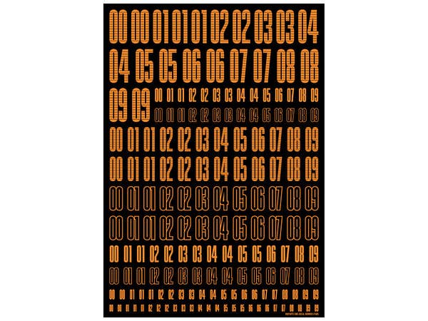 HiQ Parts CND Decal Number Orange (1pc) | 4573211371819