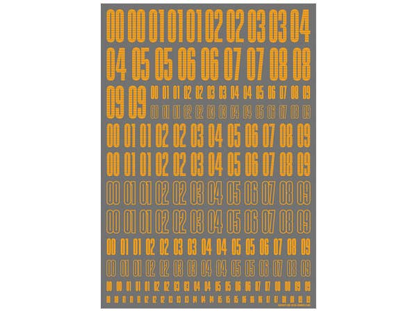 HiQ Parts CND Decal Number Yellow Orange (1pc) | 4573211371826