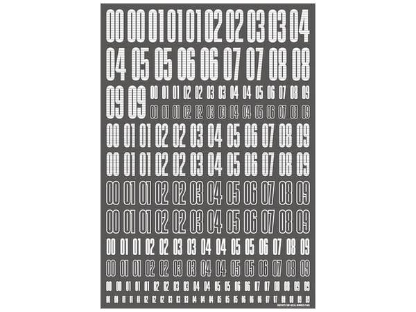 HiQ Parts CND Decal Number White (1pc) | 4573211371796