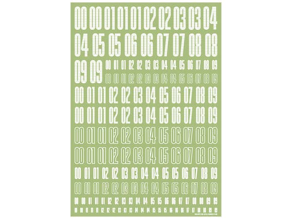 HiQ Parts CND Decal Number White (1pc) | 4573211371796