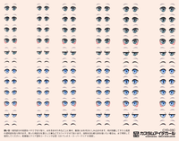 HiQ Parts Custom Eye Decal 1/12 3-C (1pc) | 4573211374162