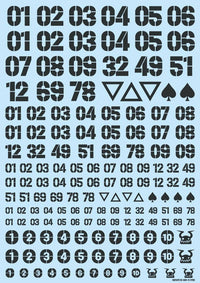 HiQ Parts DZ Number Decal Dark Grey (1pc) | 4573211374841