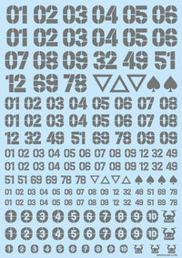 HiQ Parts DZ Number Decal Grey (1pc) | 4573211374834
