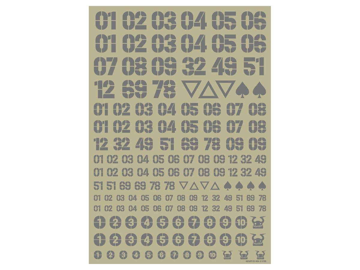 HiQ Parts DZ Number Decal Grey (1pc) | 4573211374834