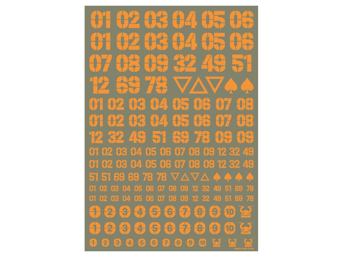 HiQ Parts DZ Number Decal Orange (1pc) | 4573211375701