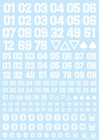 HiQ Parts DZ Number Decal White (1pc) | 4573211374827