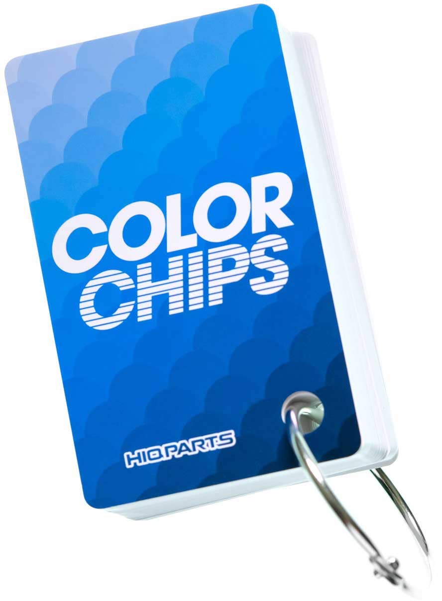 HiQ Parts Paintable Blank Color Chip Card Set for Solid Colors (70pcs) | 4573211374940
