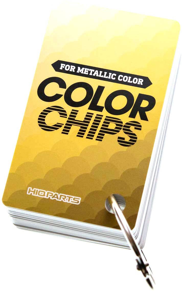 HiQ Parts Paintable Blank Color Chip Card Set for Metallic Colors (70pcs) | 4573211374957
