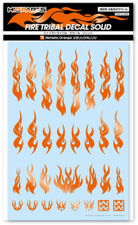 HiQ Parts Fire Tribal Decal Solid Metallic Orange Color (1 Sheet) | 4573211377521