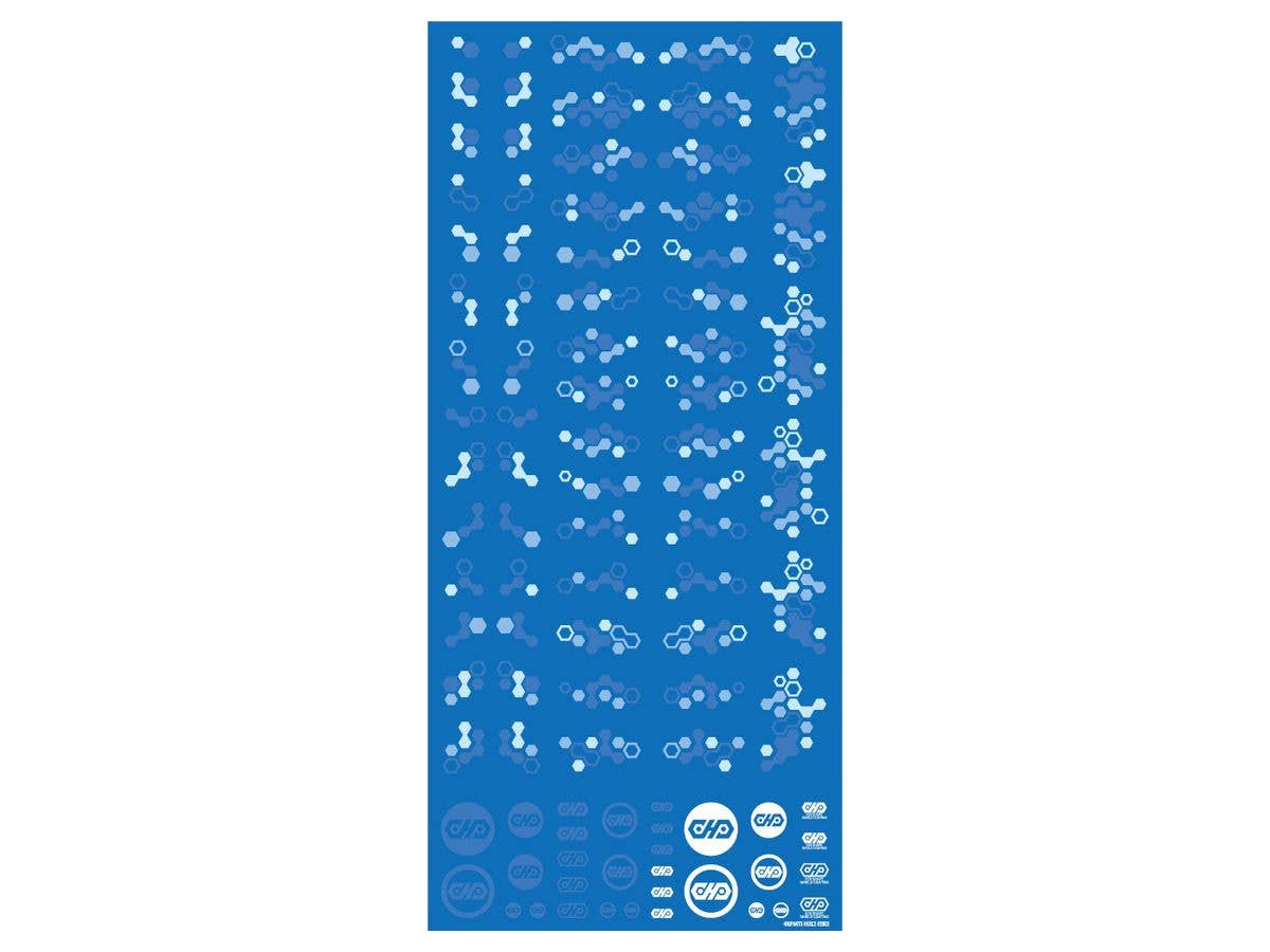 HiQ Parts Hex Camouflage Decal 2 Blue (1 sheet) | 4573211375442