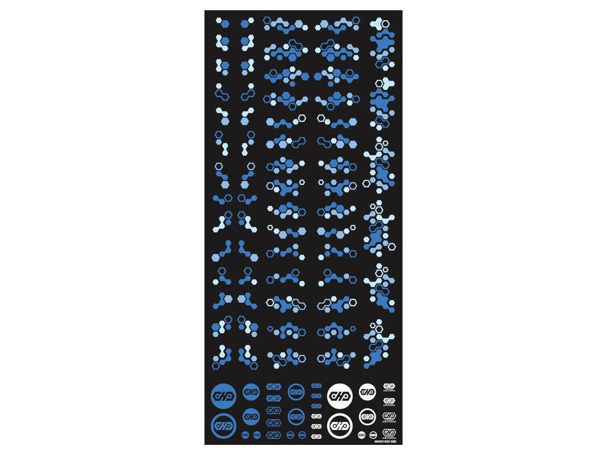 HiQ Parts Hex Camouflage Decal 2 Blue (1 sheet) | 4573211375442