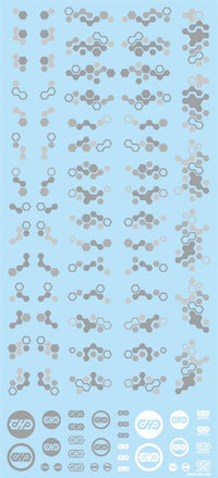 HiQ Parts Hex Camouflage Decal 2 Gray (1 sheet) | 4573211375435