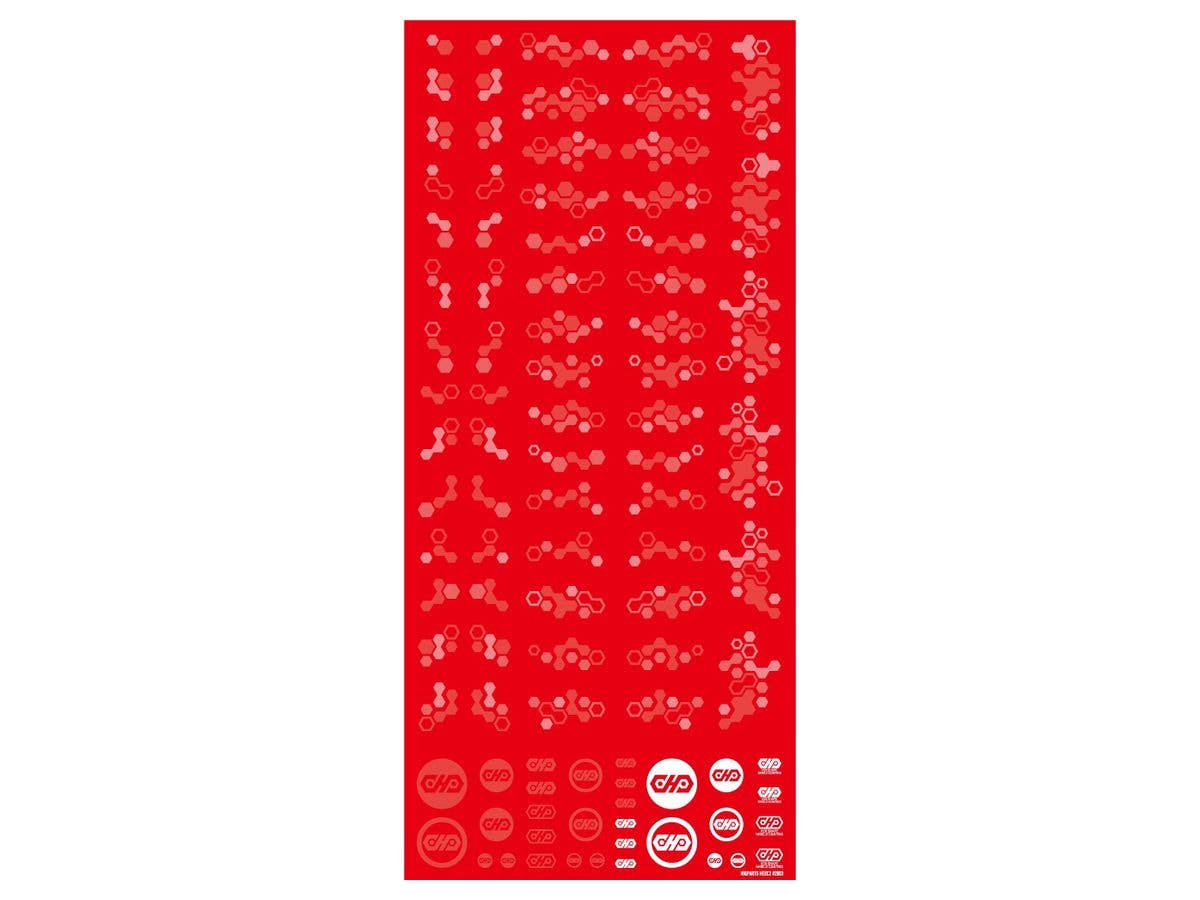 HiQ Parts Hex Camouflage Decal 2 Red (1 sheet) | 4573211375459